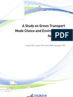 A Study on Green Transport Mode Choice and Environmental Awareness