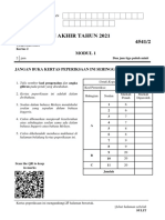 Soalan Peperiksaan Pat Kimia T4 2021 K2 Modul 1