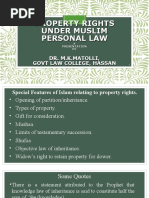 Property Rights Under Muslim Personal Law