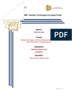 Ejemplo de Casos Concretos Del Proceder Ético en Las Instituciones y Organizaciones.