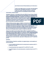 El Banco Es Una de Las Mayores Fuentes Externas de Financiamiento para La Educación en Los Países en Desarrollo