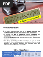 MC Lecture On Dispute Resolution and Crises Management