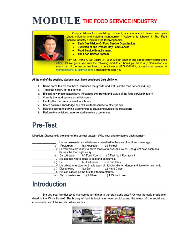 History and Evolution of Food Service | PDF | Restaurants | Fast Food ...