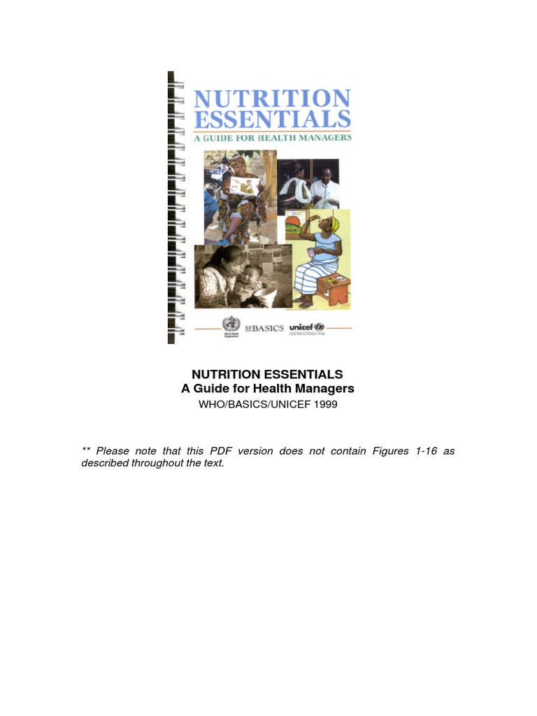 Nutrition Essentials for Health Managers | PDF | Malnutrition | Human ...