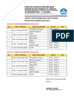 Jadwal Pas Semester Ganjil Tapel 2022-2023