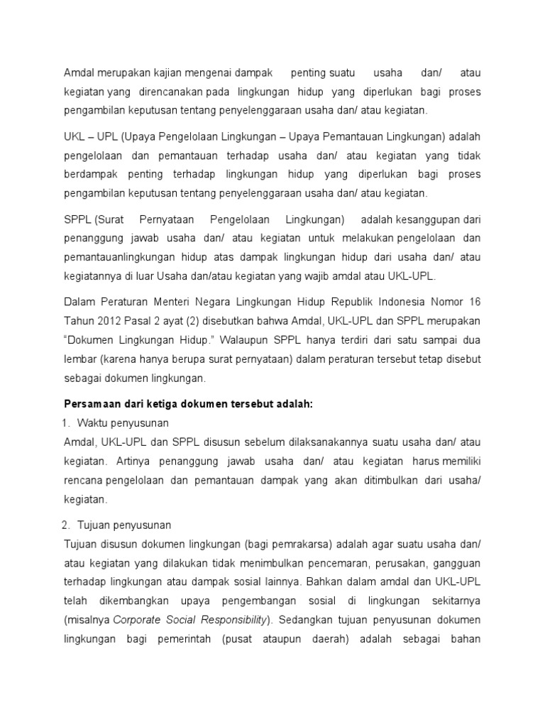 Amdal Ukl Upl Sppl Pdf