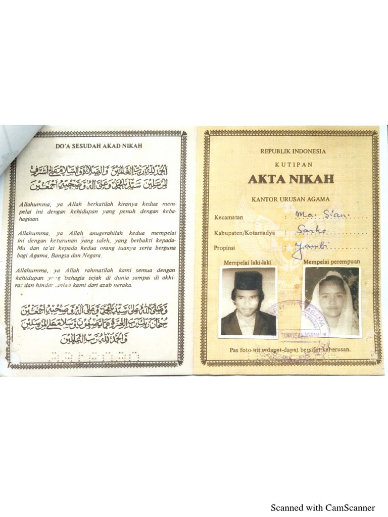 Buku Nikah 1 | PDF