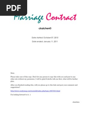 Marriage Contract