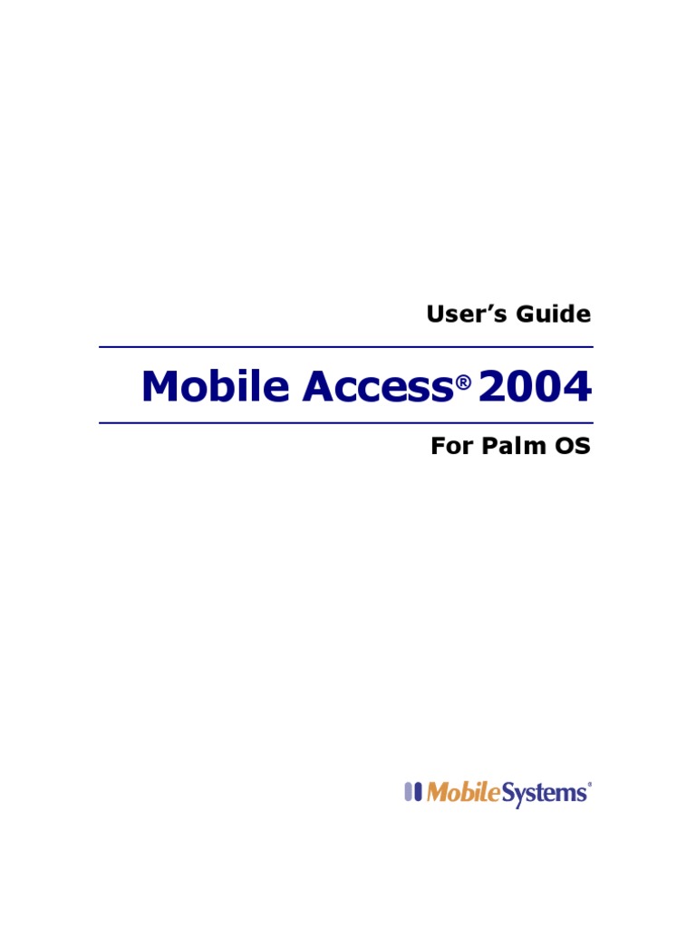 Mobile Access 2004: User's Guide | PDF | Icon (Computing) | Databases