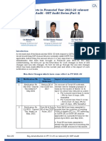 Changes in GST Relevant For GST Audit of FY 21-22 - YS - RKS