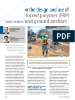 Guidance on the design and use of fibre-reinforced polymer (FRP) soil nails and ground anchors