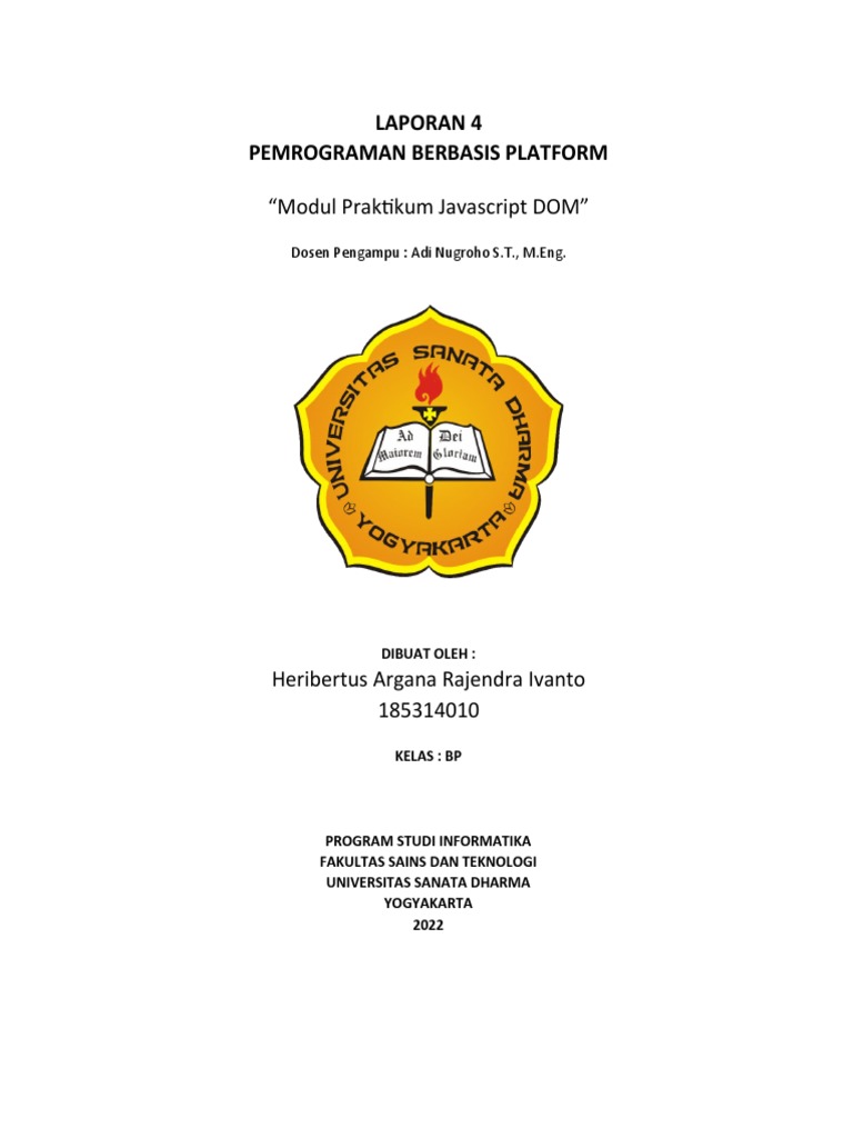 Modul Praktikum Javascript DOM | PDF | Komputer