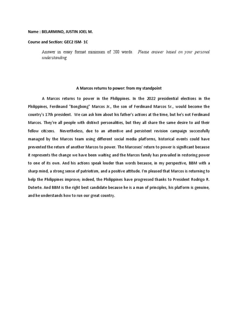 Belarmino Ism 1C Gec 2 Final Exam PDF