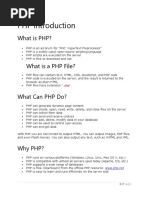 PHP Introduction