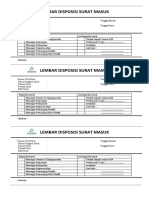 Lembar Disposisi Surat Masuk