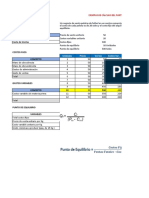 Cálculo de Punto de Equilibrio Del Proyecto