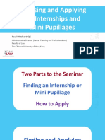 Finding and Applying for Internships and Mini Pupillages 2021