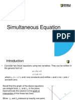 Simultaneous Equation Introduction
