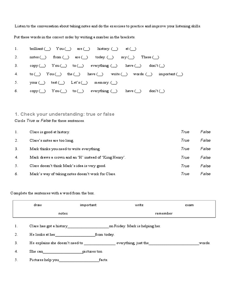 Taking Notes Modified | PDF | Language Arts & Discipline