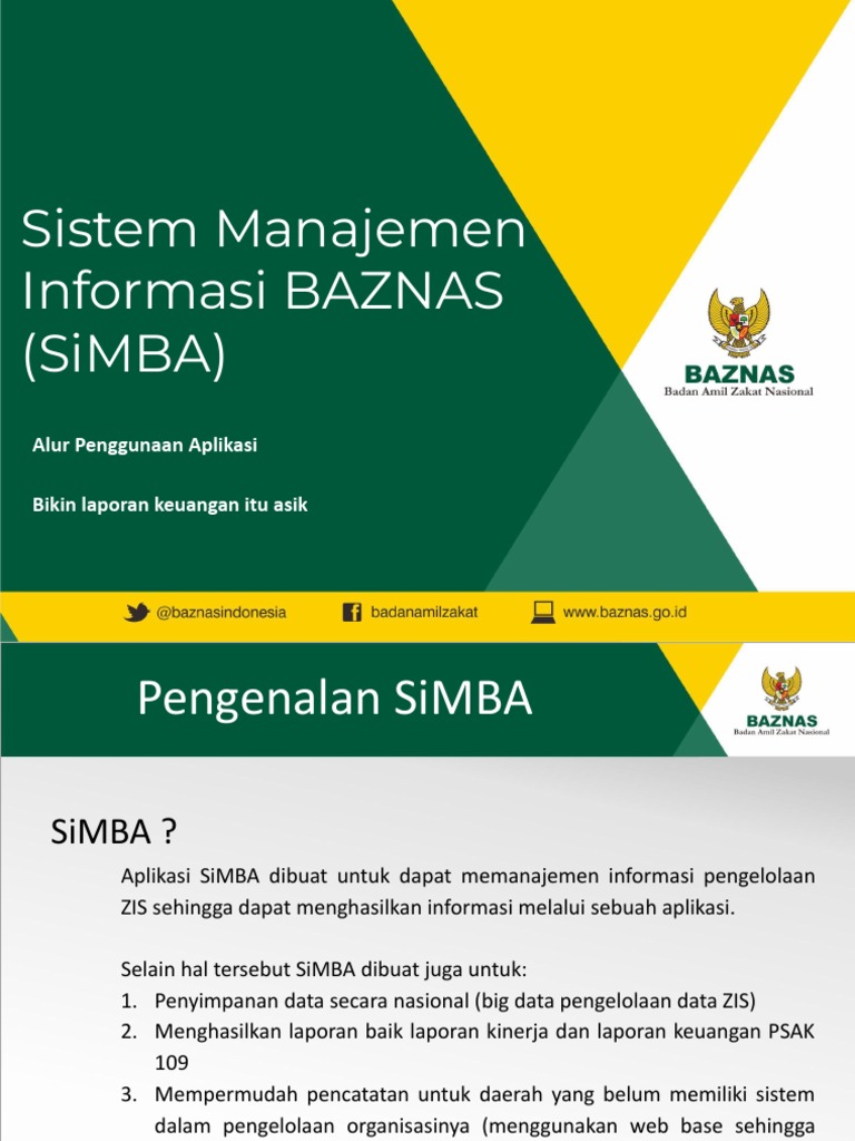 SiMBA: Aplikasi Manajemen ZIS BAZNAS | PDF | Komputer