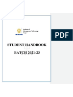 Student Handbook For Batch 2021-23