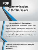 Communication in The Workplace