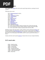 IATA Region Codes