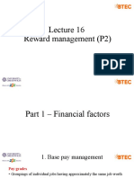 Lecture 16 - Reward Management (Part 2)