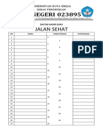 Daftar Hadir Jalan Sehat