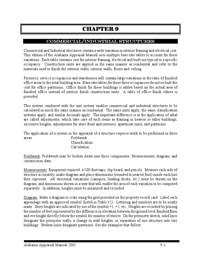 AL Property Appraisal Manual Chapter 09 J PDF Framing (Construction