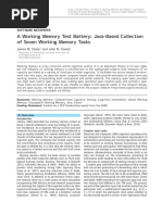 A Working Memory Test Battery Java-Based Collection of Seven Working Memory Tasks