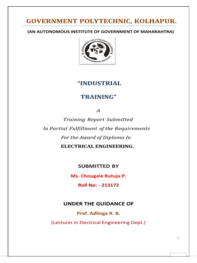 Industrial Training Report: Electrical Engineering | PDF | Relay ...