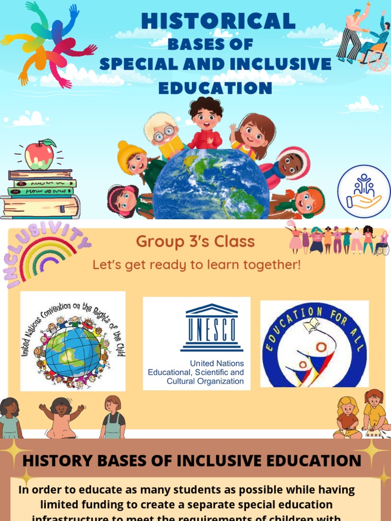 Group 3 HISTORICAL BASES PDF Inclusion (Education) Children's Rights