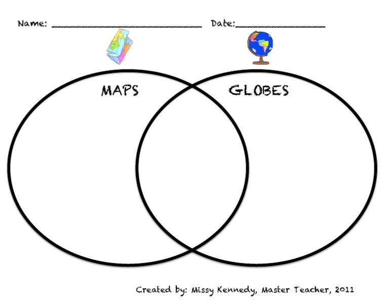 Venn Diagram Maps and Globes PDF Infographics Learning