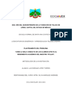 Mala conducta de alumnos y rendimiento docente