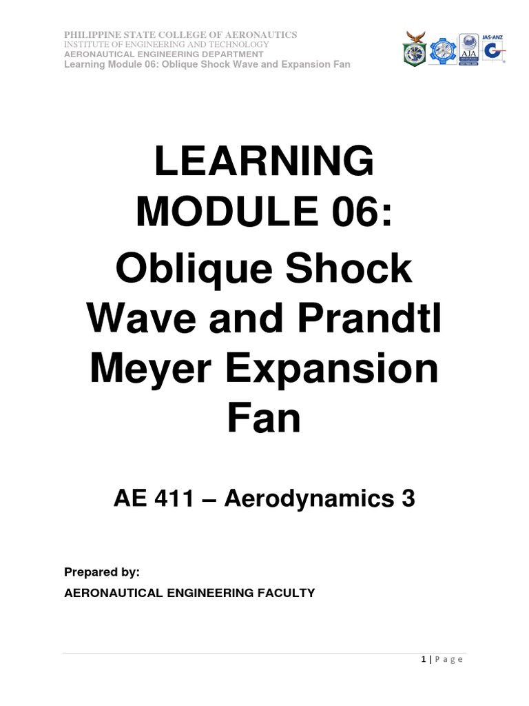 Oblique Shock and Expansion Waves Module | PDF | Shock Wave | Mach Number
