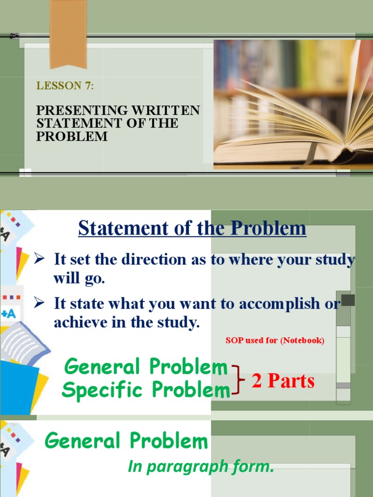 Statement of the Problem in Research | PDF | Reading Comprehension ...