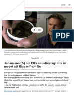 Johansson (S) Om EU:s Snusförslag: Inte Är Moget Att Läggas Fram Än - SVT Nyheter