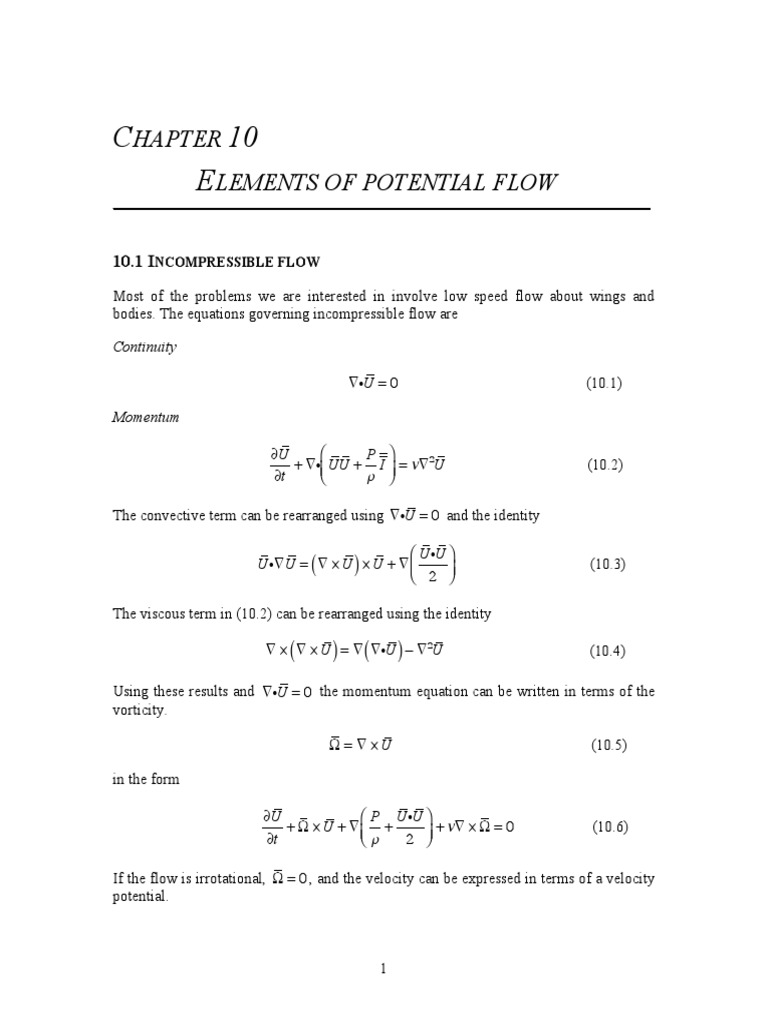 Aa200 ch 10 elements of potential flow cantwell pdf fluid dynamics