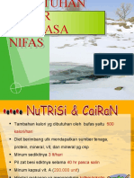 Kebutuhan Dasar Ibu Masa Nifas