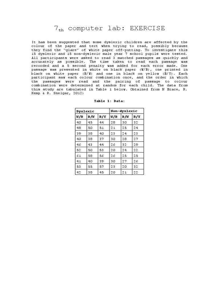 7 TH CLexercise | PDF