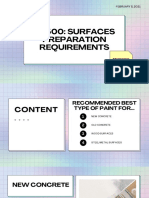 SP500 - Surfaces Preparation Requirements