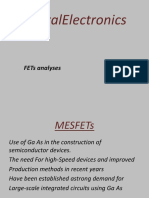 Digital Electronics - MESFET Analyses
