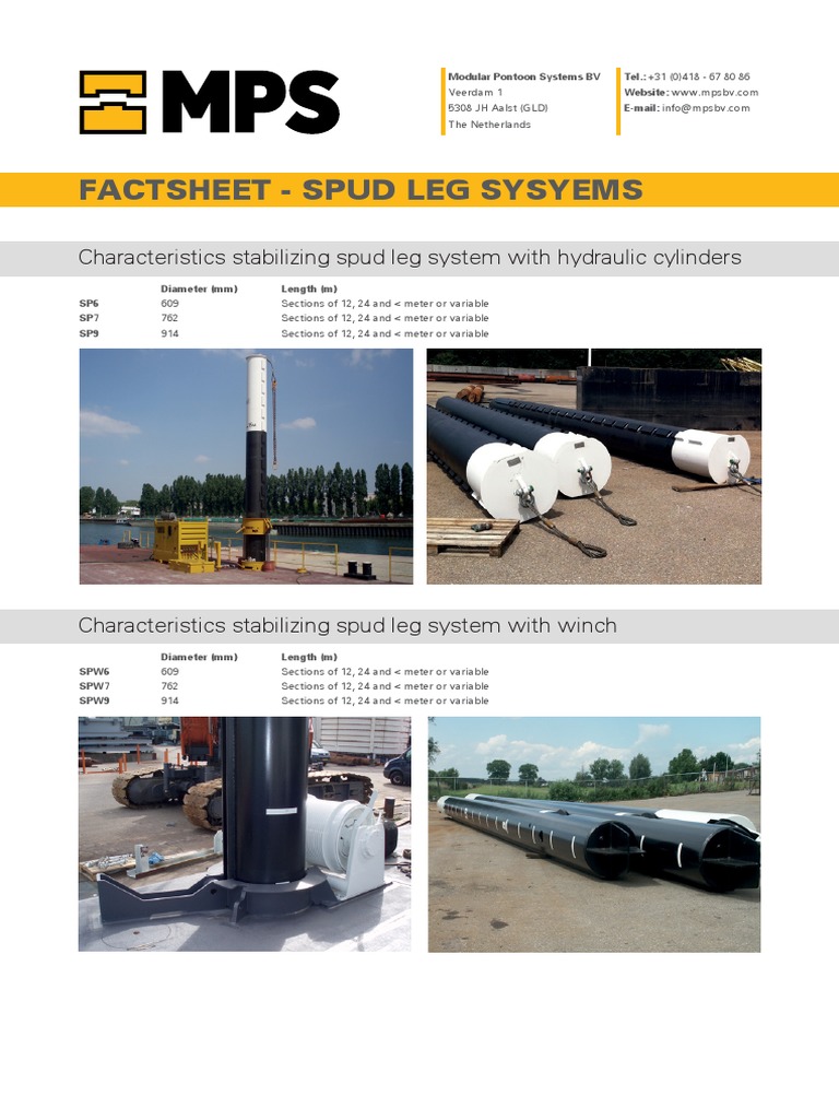 Spud Leg Systems Overview by MPS BV | PDF