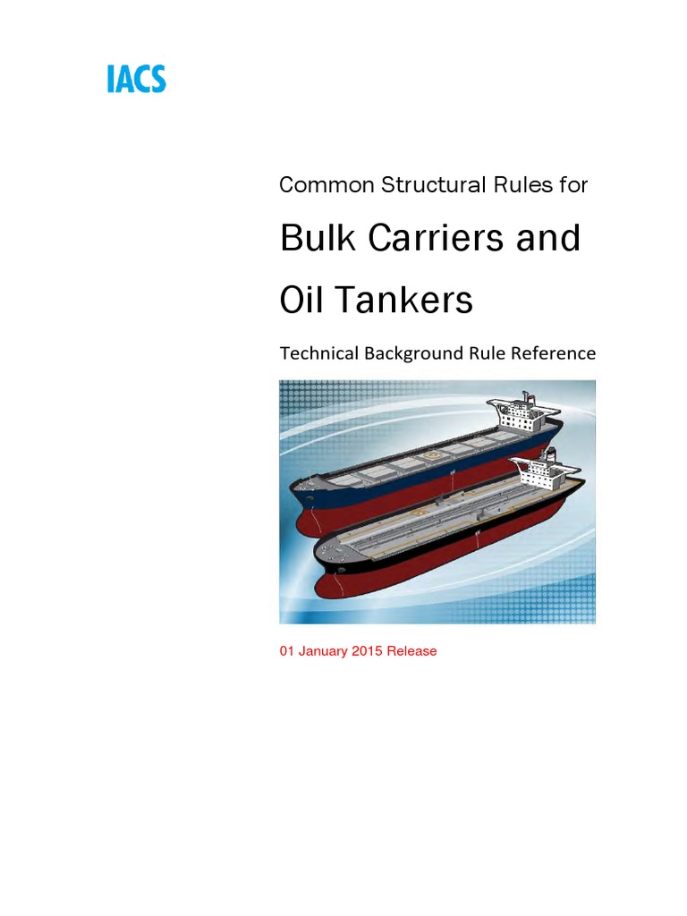 Bulk Carriers & Oil Tankers Rules | PDF | Structural Load | Strength Of ...