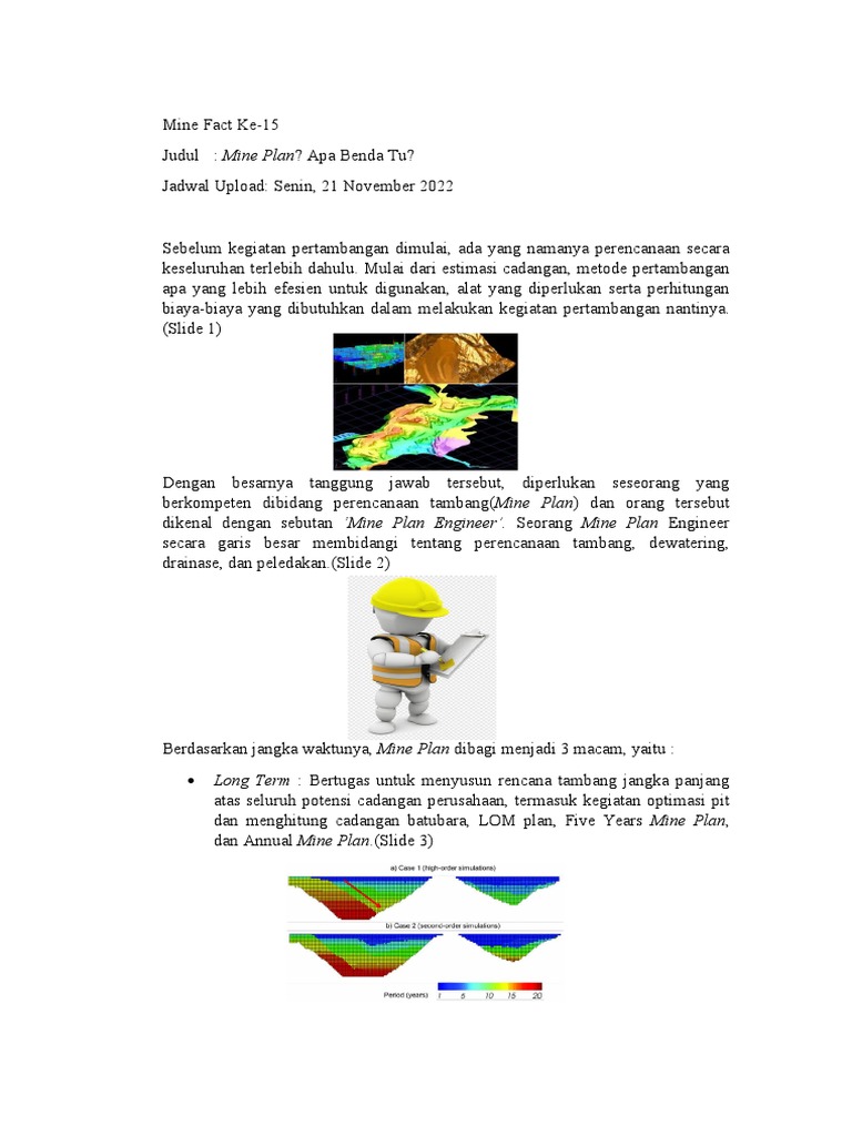 Perencanaan Tambang: Mine Plan Explained | PDF | Sains & Matematika ...