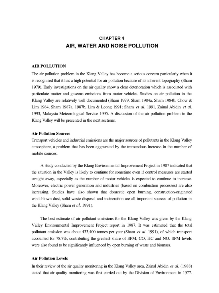Air, Water and Noise Pollution | PDF | Air Pollution | Lead