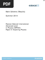 June 2014 (IAL) MS - Unit 3 Edexcel Physics A-Level