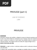 Privilege Part 1