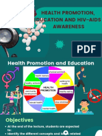 Health Promotion, Education and HIV-AIDS AWARENESS